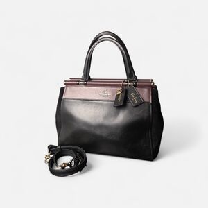 Coach Selena Gomez Grace Black and Purple Crossbody Bag